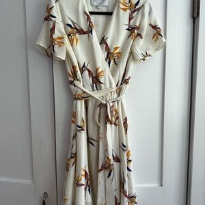 Amour Vert Cream Floral Dress